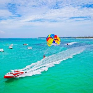 Punta Cana Area: Party Cruise with Parasailing and Open Bar